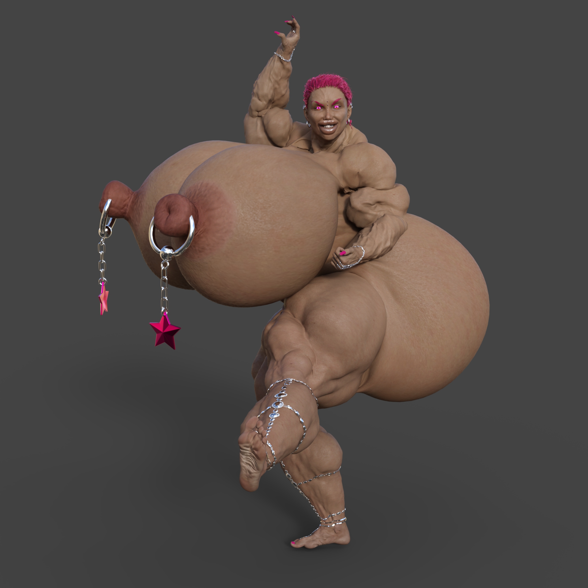 Dzcelestial3D models curvy femalebodybuilders busty bimbo